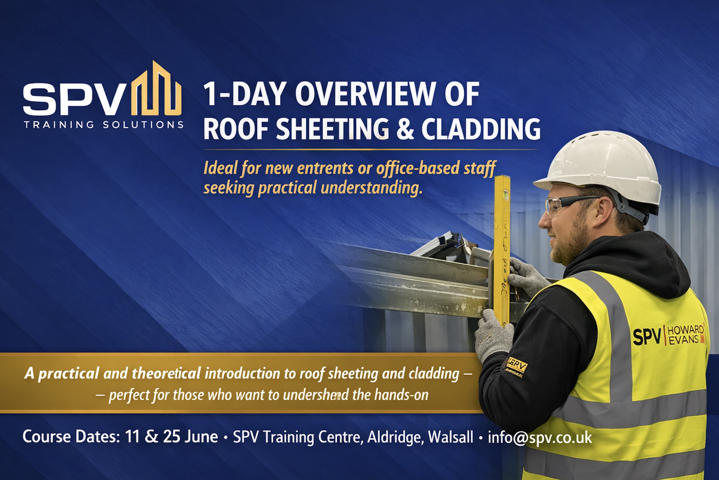 SPV Training one day Roof Sheeting and Cladding Course
